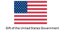 US flag and text:Gift of the United States Government